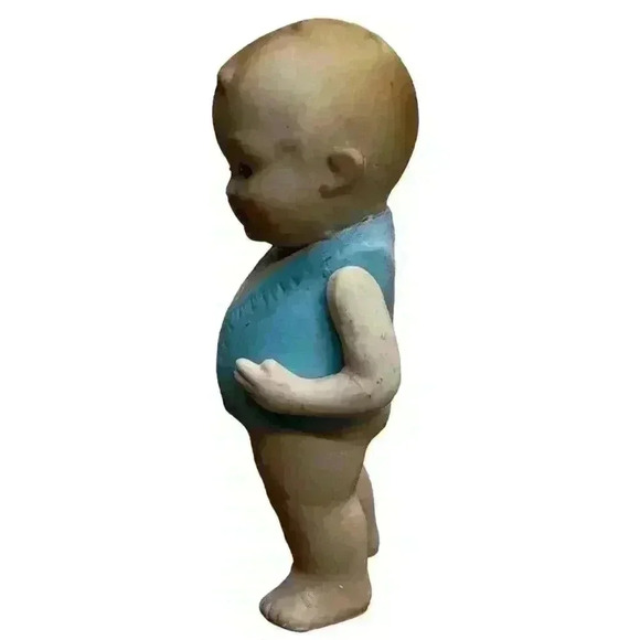 Antique 5” German All Bisque Baby Bud Doll Closed Mouth - Picture 9 of 14